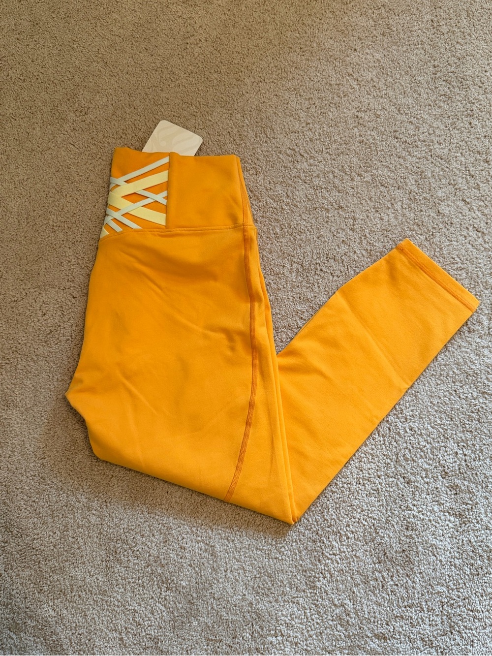 NWT Fabletics PowerHold Orange Capri Legging Crop - medium